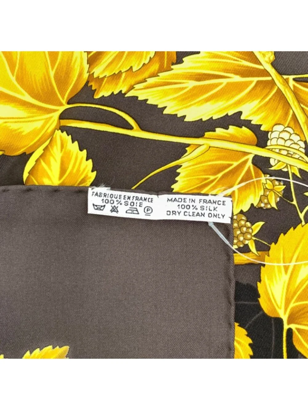 Hermes Carre 90 L'arbre de Soie Silk Mulberry and Silkworm Scarf Brown - Picture 7 of 7